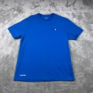 Calvin Klein-Blue-Fake Pocket-No Collar Shirt-Size M